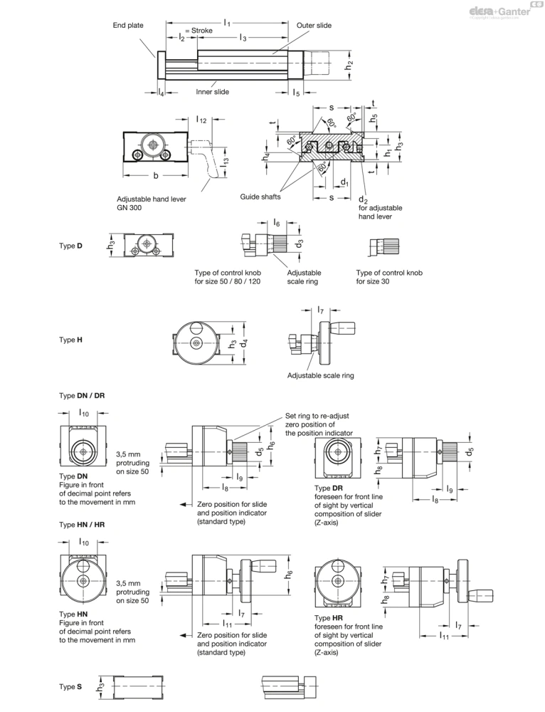 Чертёж GN 900-HN/HR