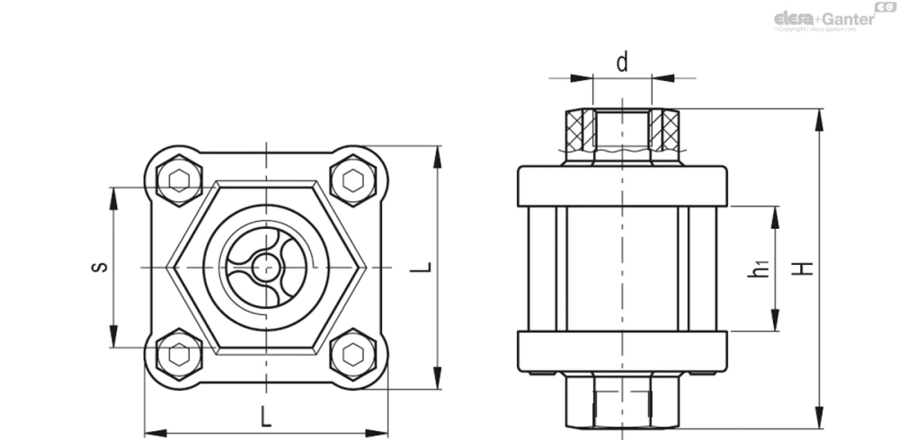 Чертёж HVF-SST (G3/4 - G1)