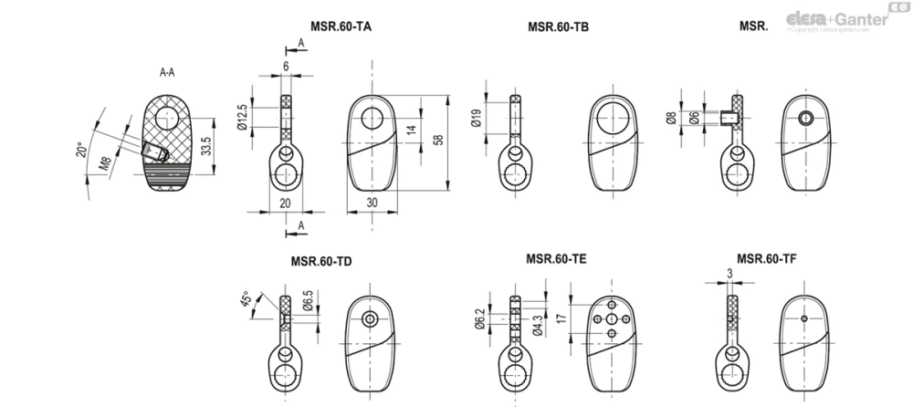 Чертёж MSR.60-TA-TB-TC-TD-TE-TF