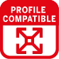 PROFILE COMPATIBLEСТАНДАРТНЫЕ ДЕТАЛИ МАШИН ДЛЯ СИСТЕМ ПРОФИЛЕЙПредставленные в данной линейке стандартные детали совместимы с большинством распространённых систем алюминиевых профилей. При помощи подходящих сборочных комплектов стандартные детали ELESA+GANTER легко соединяются с профилями, позволяя тем самым экономить время и средства на заказ необходимых деталей по отдельности.- Совместимы с распространёнными системами профилей- Для пазов шириной в 6, 8 и 10 мм- Для профилей в 30, 40 и 45 ммИзделия предназначены для монтажа на распространённых системах профилей в самых разных отраслях.